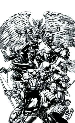 Justice League of America #2 (Black & White Cover)