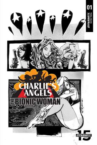 Charlie's Angels vs. The Bionic Woman #1 (10 Copy Mahfood B&W Cover)