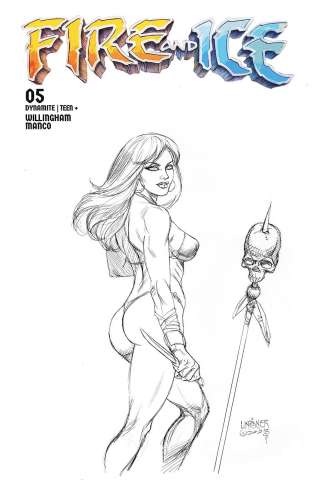 Fire and Ice #5 (10 Copy Linsner Line Art Cover)