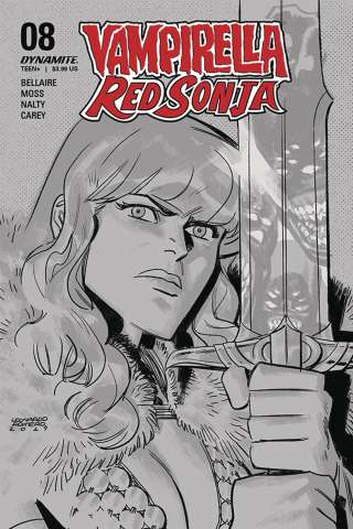 Vampirella / Red Sonja #8 (40 Copy Romero B&W Cover)