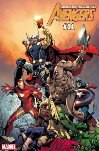 Avengers #11 (Pacheco Conan vs. Marvel Cover)