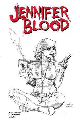 Jennifer Blood #5 (15 Copy Linsner B&W Cover)