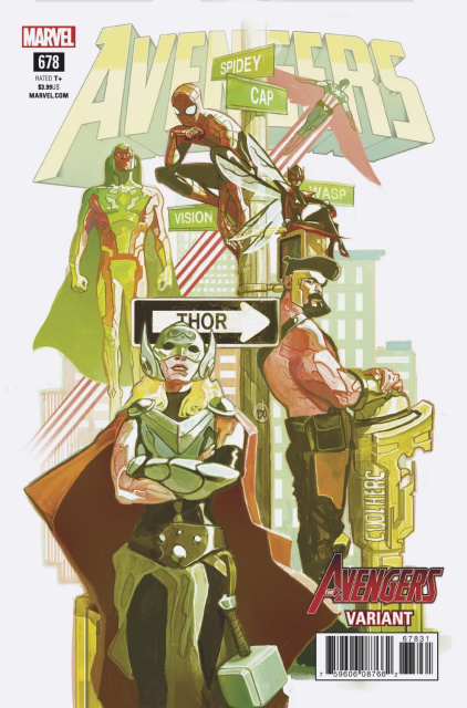 Avengers #678 (Del Mundo Avengers Cover)