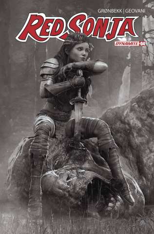 Red Sonja #4 (10 Copy Barends B&W Cover)