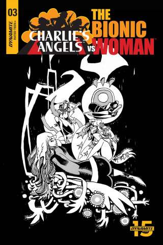 Charlie's Angels vs. The Bionic Woman #3 (10 Copy Mahfood B&W Cover)