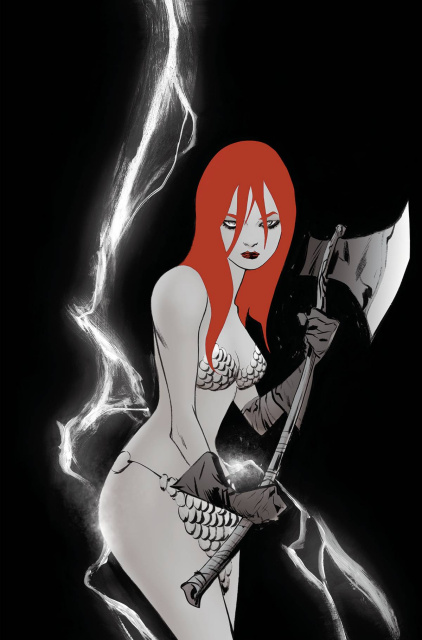 Red Sonja: Black, White, Red #5 (Lee Virgin Cover)