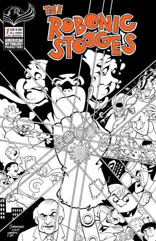 The Robonic Stooges Return #1 (B&W Cover)