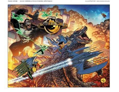Justice League vs. Godzilla vs. Kong #1 (Drew Johnson Cover)