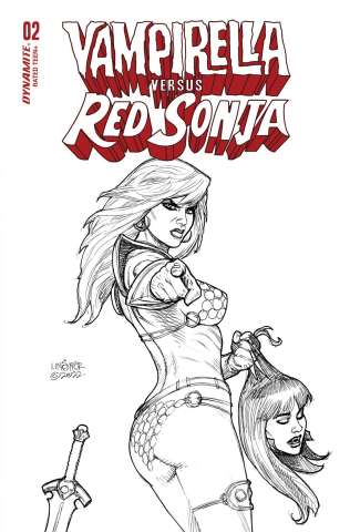 Vampirella vs. Red Sonja #2 (10 Copy Linsner Line Art Cover)