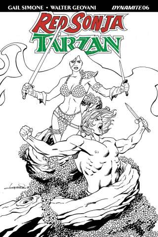Red Sonja / Tarzan #6 (30 Copy Lopresti B&W Cover)