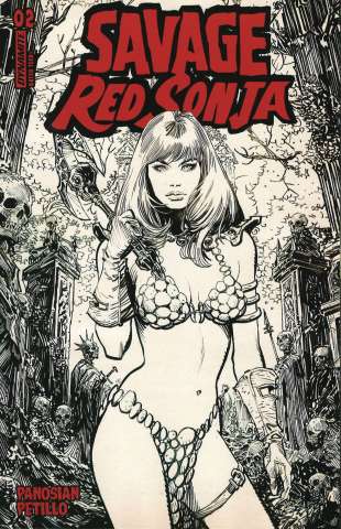 Savage Red Sonja #2 (Panosian Line Art Cover)