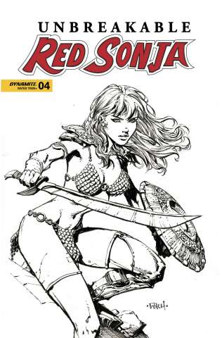 Unbreakable Red Sonja #4 (Finch B&W Cover)
