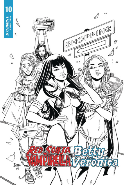 Red Sonja and Vampirella Meet Betty and Veronica #10 (20 Copy Braga B&W Cover)
