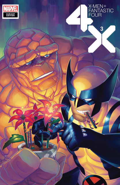 X-Men + Fantastic Four #3 (Hetrick Flower Cover)