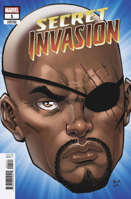 Secret Invasion #1 (Nauck Headshot Cover)