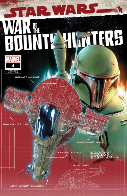Star Wars: War of the Bounty Hunters #4 (Blueprint Cover)