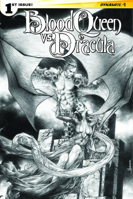 Blood Queen vs. Dracula #1 (10 Copy Anacleto B&W Cover)