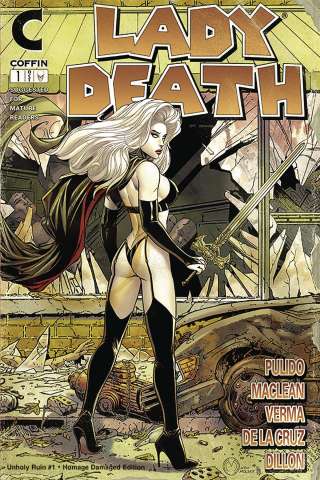 Lady Death: Unholy Ruin #1 (Damaged Homage Edition)