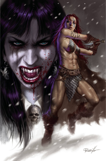 Vampirella vs. Red Sonja #5 (Parrillo Virgin Cover)