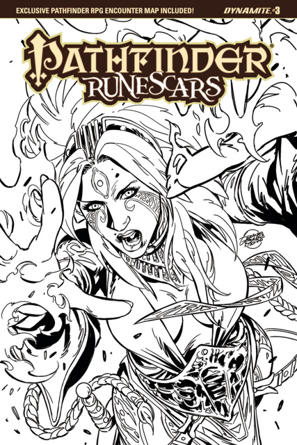 Pathfinder: Runescars #3 (20 Copy Borges B&W Cover)