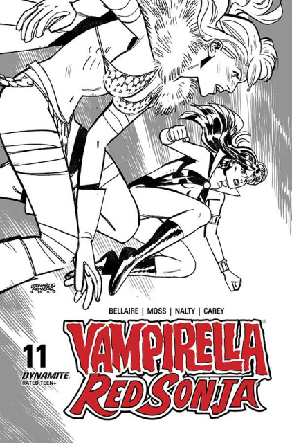 Vampirella / Red Sonja #11 (40 Copy Romero & Bellaire B&W Cover)