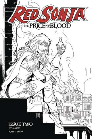 Red Sonja: The Price of Blood #2 (15 Copy Geovani B&W Cover)