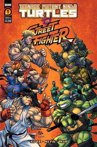 Teenage Mutant Ninja Turtles vs. Street Fighter #1 (Medel Cover)