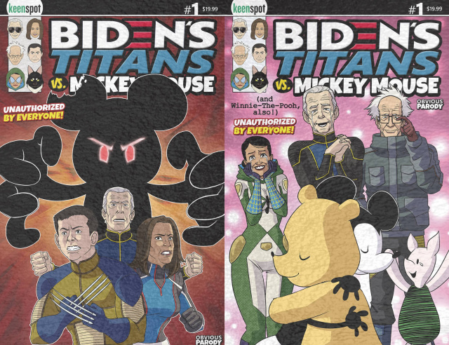 Biden's Titans vs. Mickey Mouse #1 (Holofoil Fliip Cover)