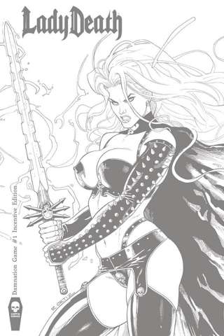 Lady Death: Damnation Game #1 (Ortiz 10 Copy Cover)