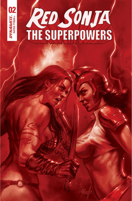 Red Sonja: The Superpowers #2 (Parrillo Crimson Red Art Cover)