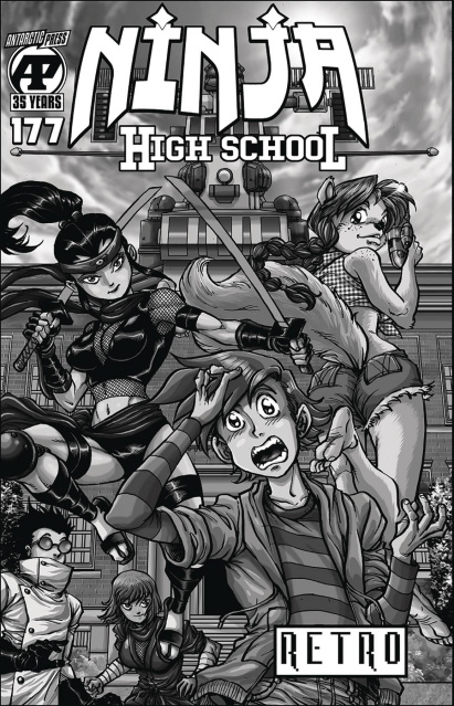Ninja High School #177 (Retro B&W Cover)
