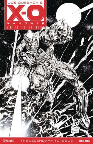 X-O Manowar #0 (Quesada & Palmiotti B&W Cover)