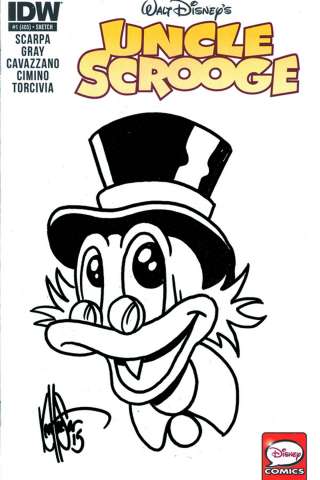 Uncle Scrooge #1 (Haeser Scrooge Sketch Sigend Cover)