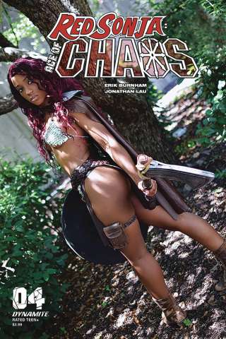 Red Sonja: Age of Chaos #4 (Vanta Black Cosplay Cover)