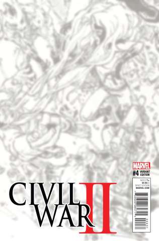 Civil War II #4 (B&W Virgin Connecting Cover)