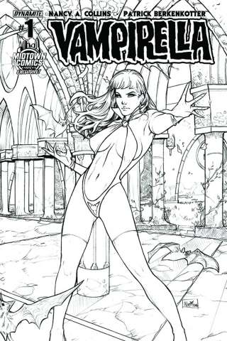 Vampirella #1 (Midtown Comics B&W Cover)