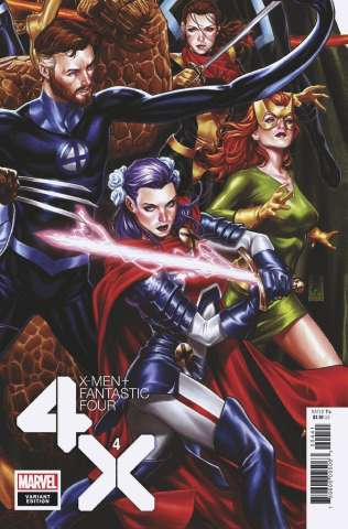 X-Men + Fantastic Four #4 (Brooks Connecting Cover)