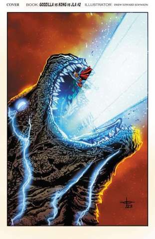 Justice League vs. Godzilla vs. Kong #2 (Drew Johnson Cover)