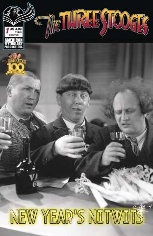 Three Stooges: New Year's Nitwits #1 (B&W Photo Cover)