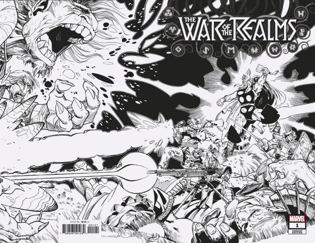 The War of the Realms #1 (Simonson Hidden Gem B&W Cover)