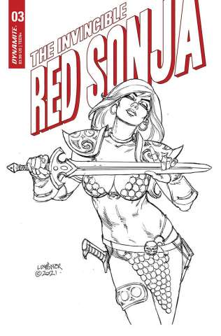 The Invincible Red Sonja #3 (Copy Linsner Line Art Cover)