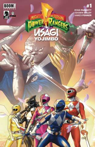 Mighty Morphin Power Rangers / Usagi Yojimbo #1 (Clarke Cover)