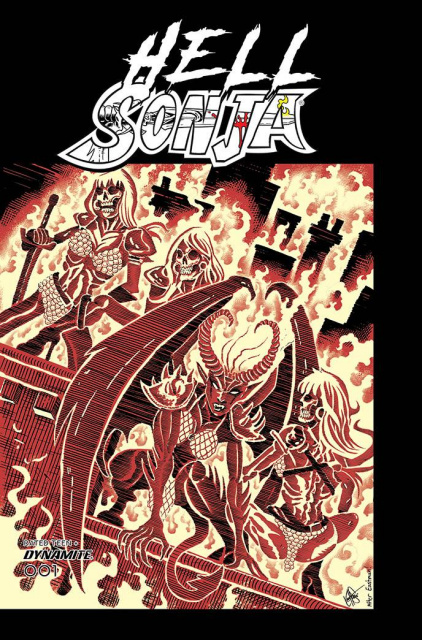 Hell Sonja #1 (TMNT Homage Haeser Original Cover)