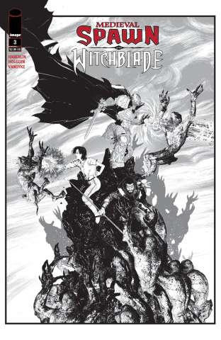 Medieval Spawn and Witchblade #3 (Haberlin B&W Cover)