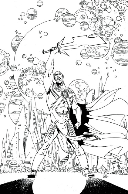 Martian Manhunter #8 (Adult Coloring Book Cover)