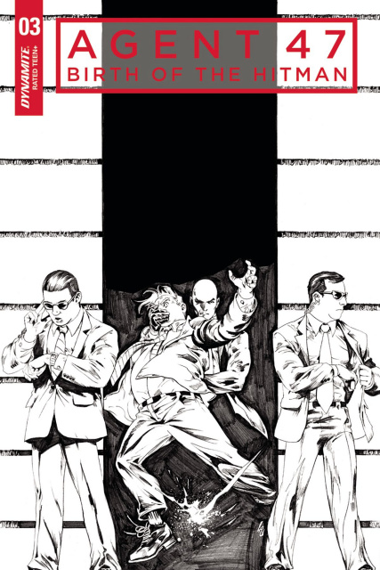 Agent 47: Birth of the Hitman #3 (10 Copy B&W Cover)