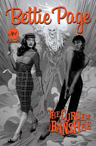 Bettie Page and The Curse of the Banshee #1 (25 Copy Mooney B&W Cover)