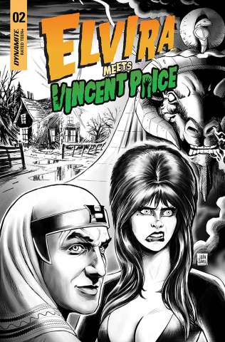 Elvira Meets Vincent Price #2 (15 Copy Samu B&W Cover)