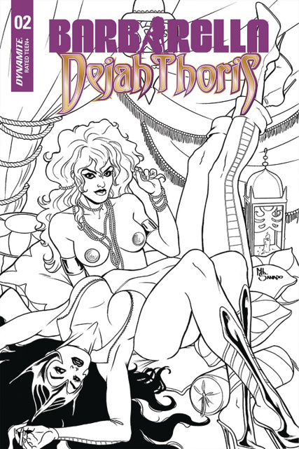 Barbarella / Dejah Thoris #2 (50 Copy Sanapo B&W Cover)