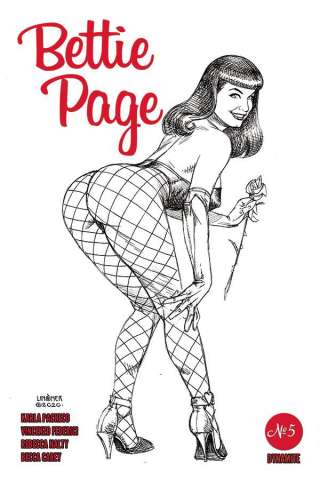 Bettie Page #5 (35 Copy Linsner B&W Cover)